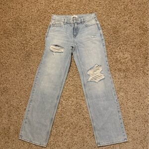 Light Blue Distressed Women Jeans